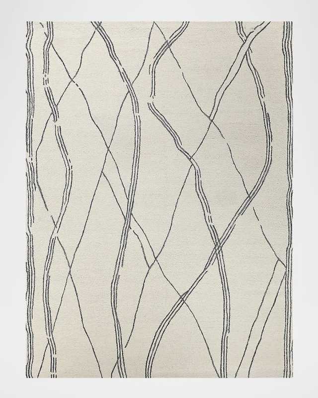 Tangiers Hand-Tufted Ivory/Black Rug, 10' x 14'